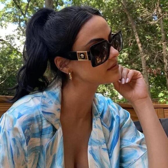 Versace VE4405 GB1/87 Sunglasses Black Square Frame, Dark Grey Lenses - Picture 1 of 11